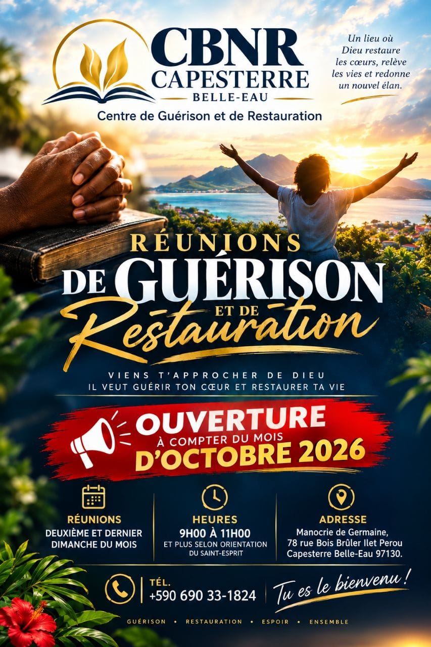 Réunions de guérison et de restauration — ouverture à compter du mois d'octobre 2026